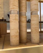 Travertine Regenerated Natural travertine stone sheet ultra-thin flexible wall panel, fire rated