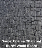 Charcoal Burnt Wood 3D fire rated panel