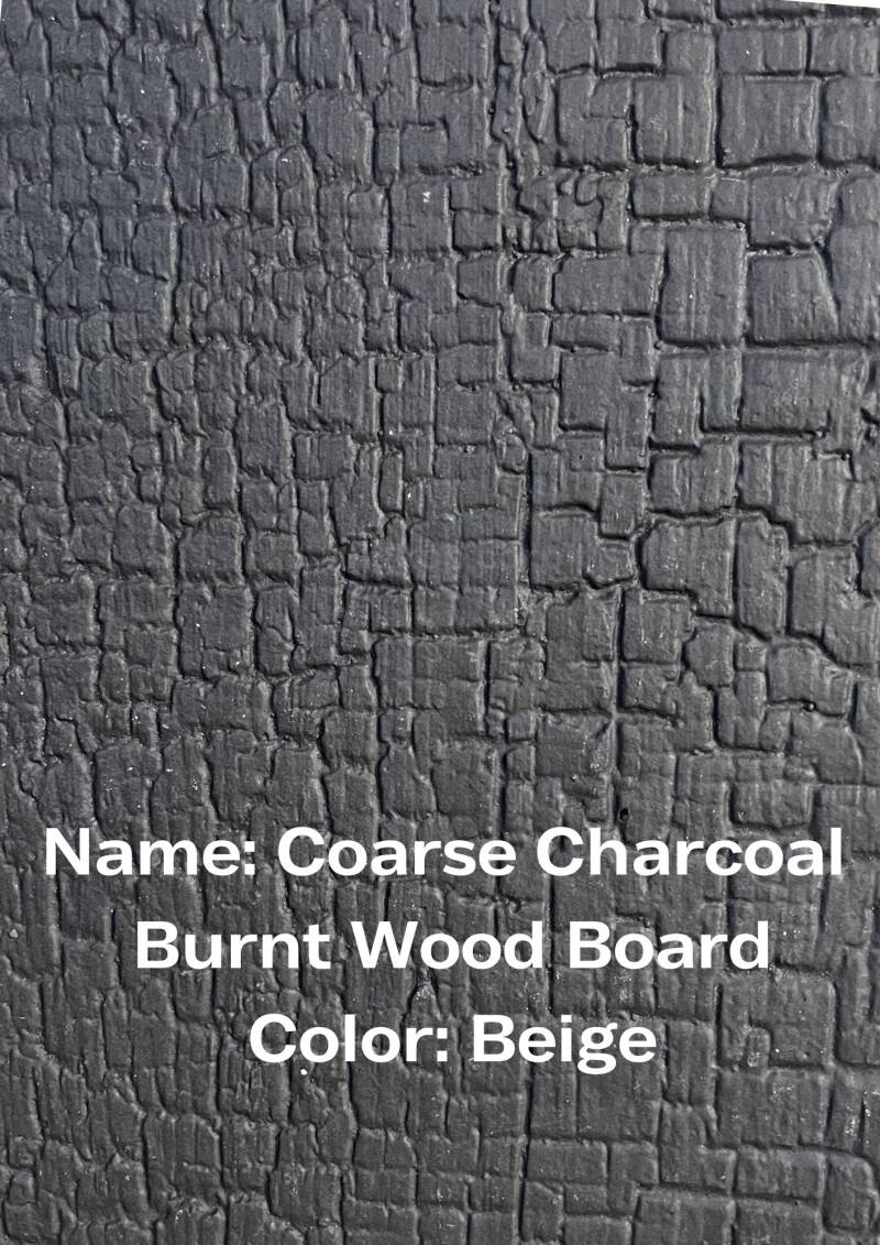Charcoal Burnt Wood 3D fire rated panel