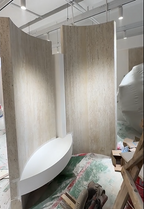 Travertine Regenerated Natural travertine stone sheet ultra-thin flexible wall panel, fire rated