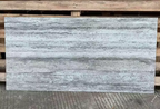 Light Gray flexible stone on a wooden pallet