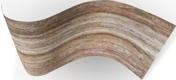 linear travertine flexible stone