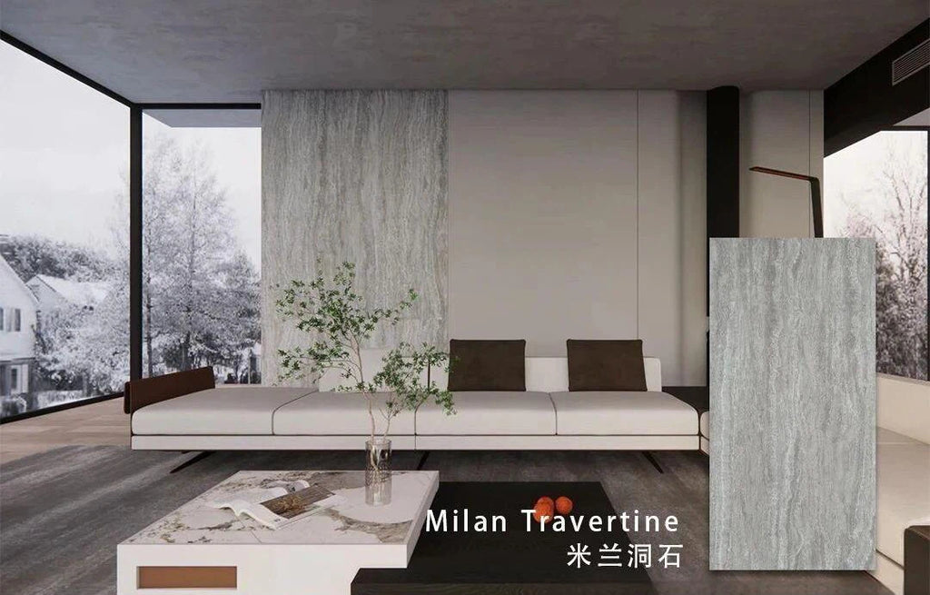 Milan Travertine RS a sophisticated yet modern interior wall, fire rated 