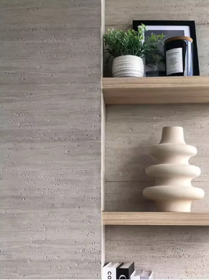 romanite travertine flexible stone panel