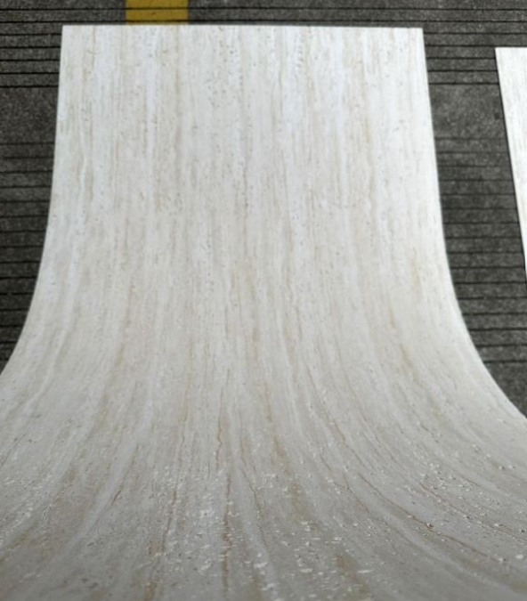 romanite travertine flexible stone panel