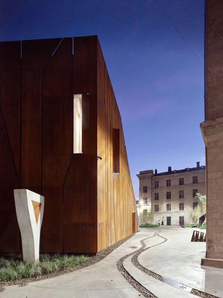 Rust Stone Cladding 3D Rust Board Stone Panel — Large Format Architectural Cladding ...