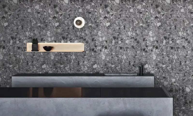 (RS) Terrazzo Pierre Brute — Gris Foncé / 7,2 m²