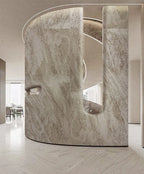 Travertine Oceanic Stone 3D fire rated panel